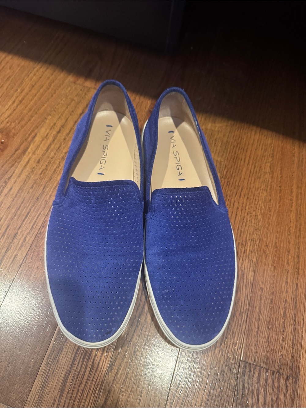 Via Spiga Wome’s Sneakers in Blue Suede